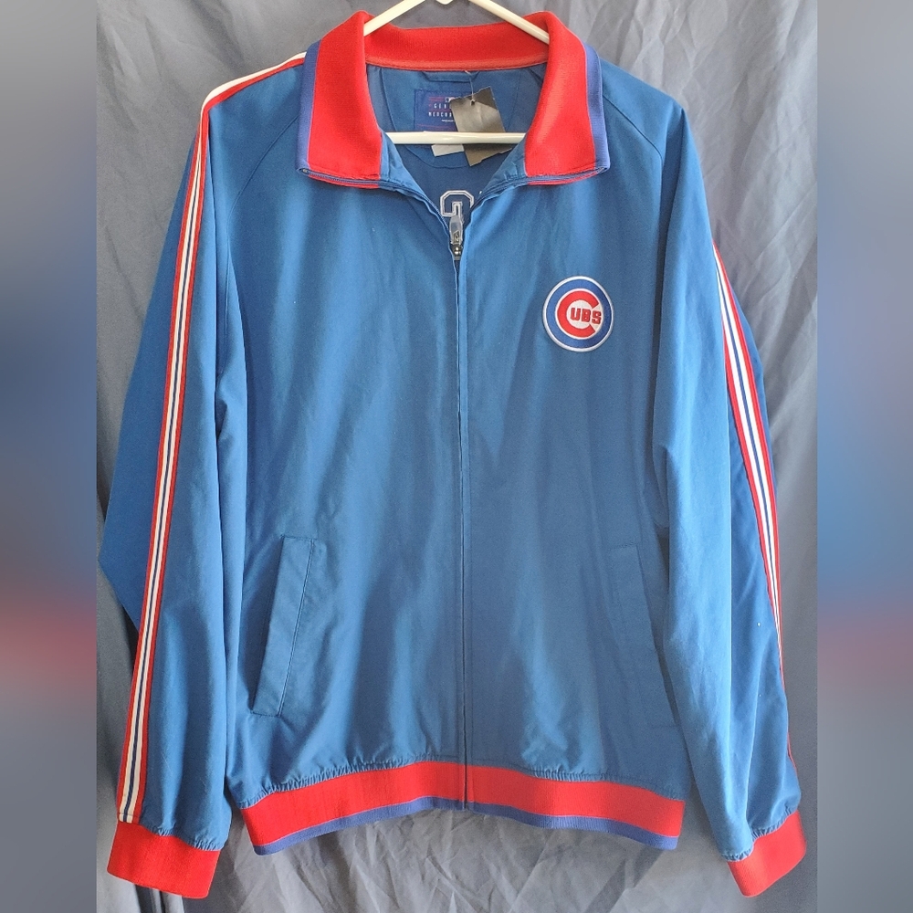 Reebok Chicago Cubs Blue and Red Genuine Merchandise MLBP 2006 Zip Jacket, Med